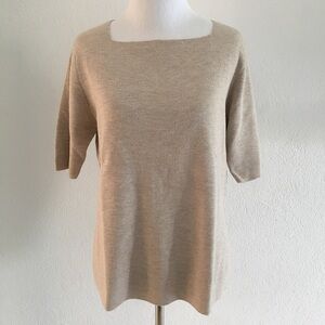 Eileen Fisher Light Brown Wool Blouse size M